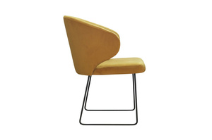 Nowoczesne krzesło tapicerowane EDDY U na metalowych nogach