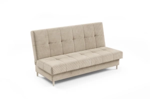 Nowoczesna sofa ABBY w skandynawskim stylu z funkcją spania i pojemnikiem na pościel
