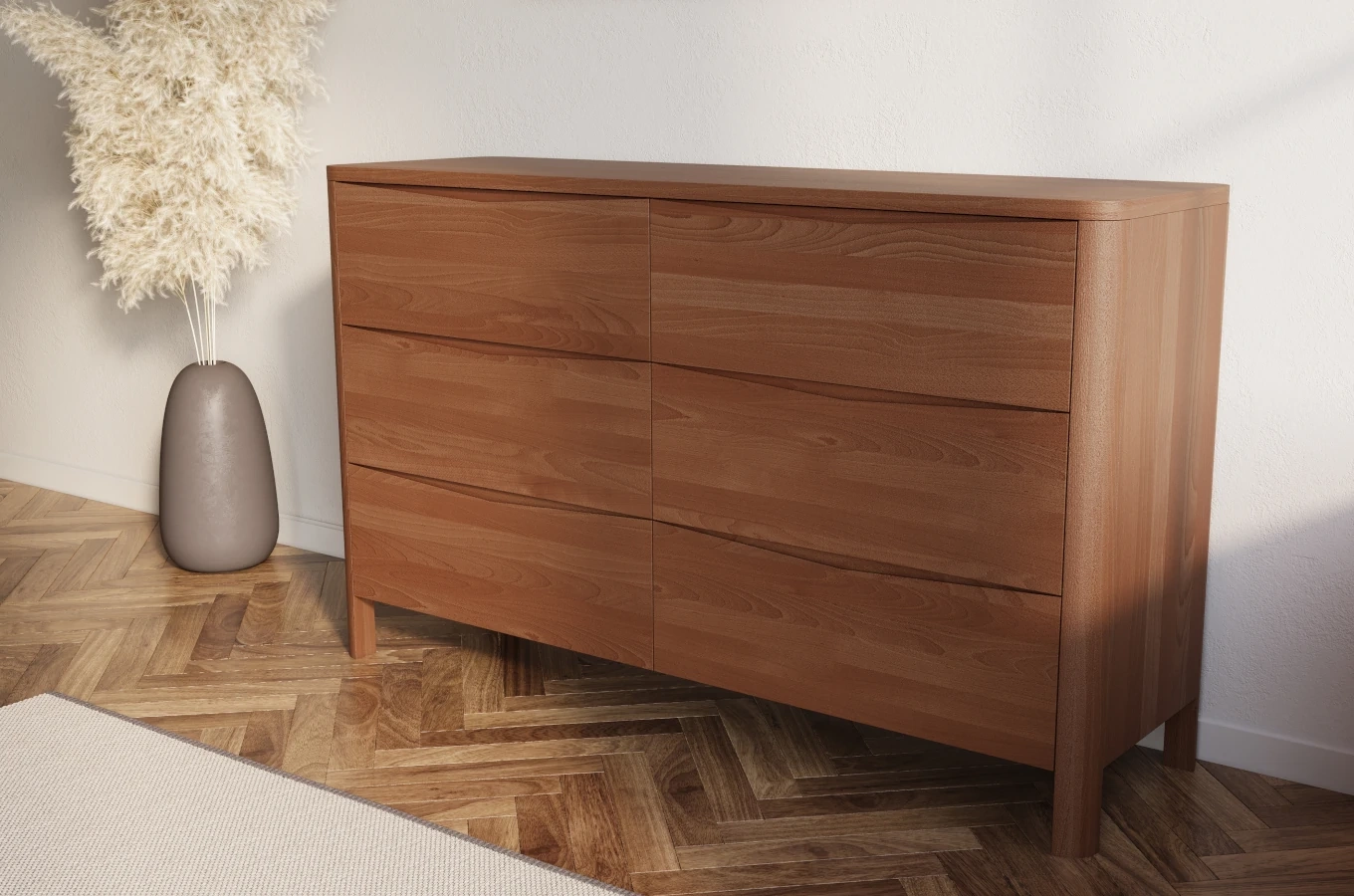 Drewniana komoda bukowa Visby MODENA LOW 150