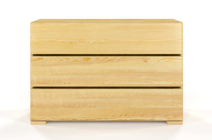Drewniana komoda sosnowa Visby Sandemo 3S / kolor orzech