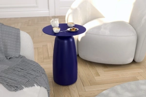 Stolik drewniany Kayani BAOBAB 44 różne kolory, wys. 44 cm / kolor granat szlachetny