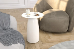 Stolik drewniany Kayani BAOBAB 44 różne kolory, wys. 44 cm / kolor biały RAL