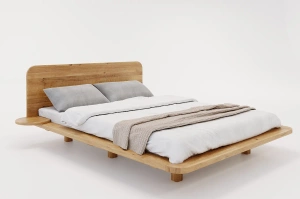 Łóżko lewitujące drewniane dębowe Skandica JAPANDIC / 200x200 cm, olej naturalny