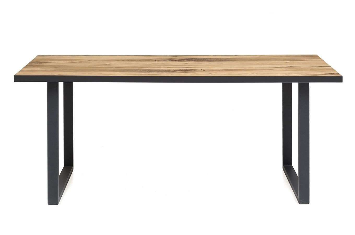 Nowoczesny dębowy stół TURID na metalowych nogach / 3 rozmiary do wyboru