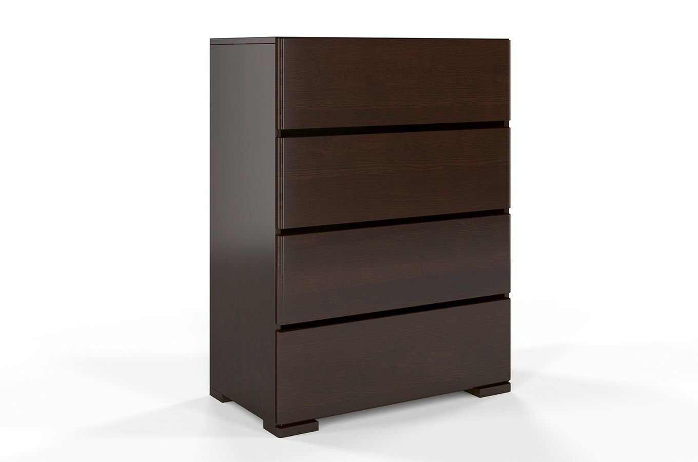 Drewniana komoda sosnowa Visby Sandemo 4S80 / szer. 80 cm, kolor orzech