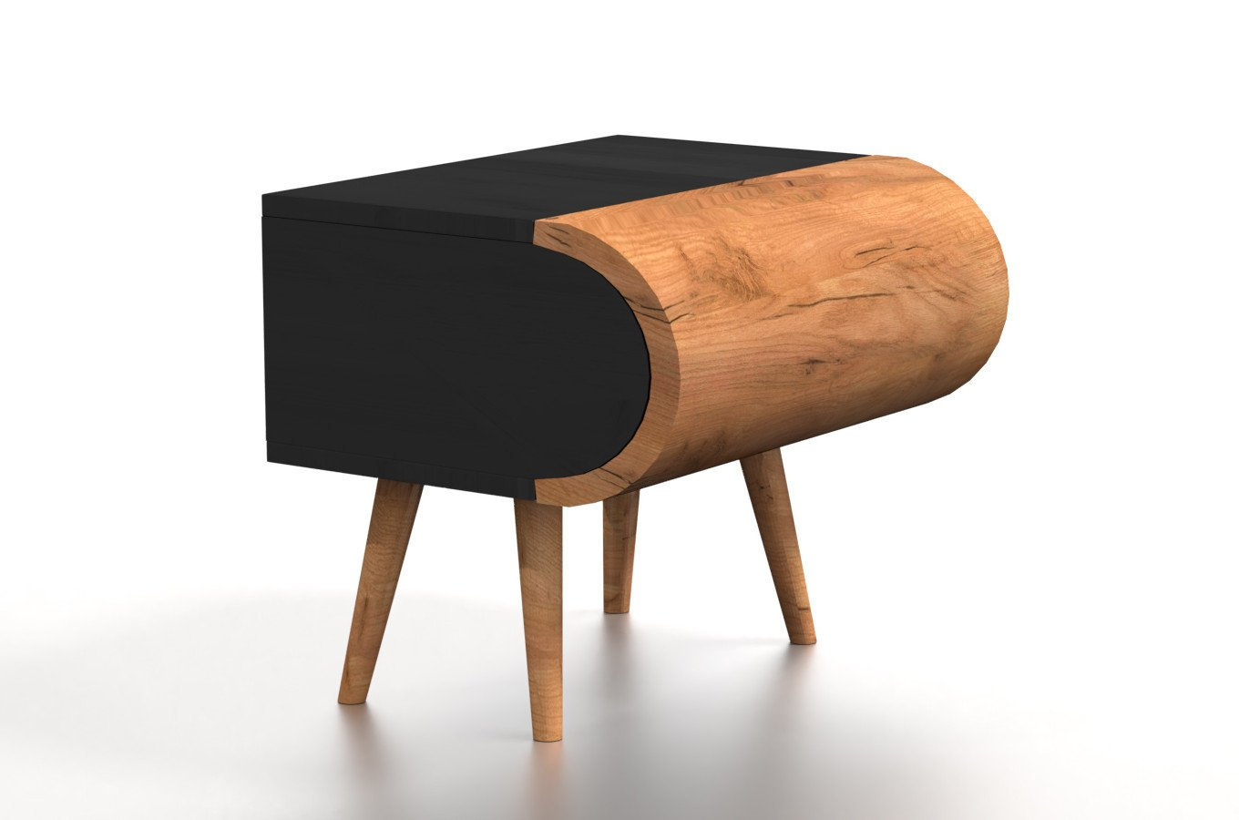 Drewniana szafka nocna LUKA / szer. 42 cm