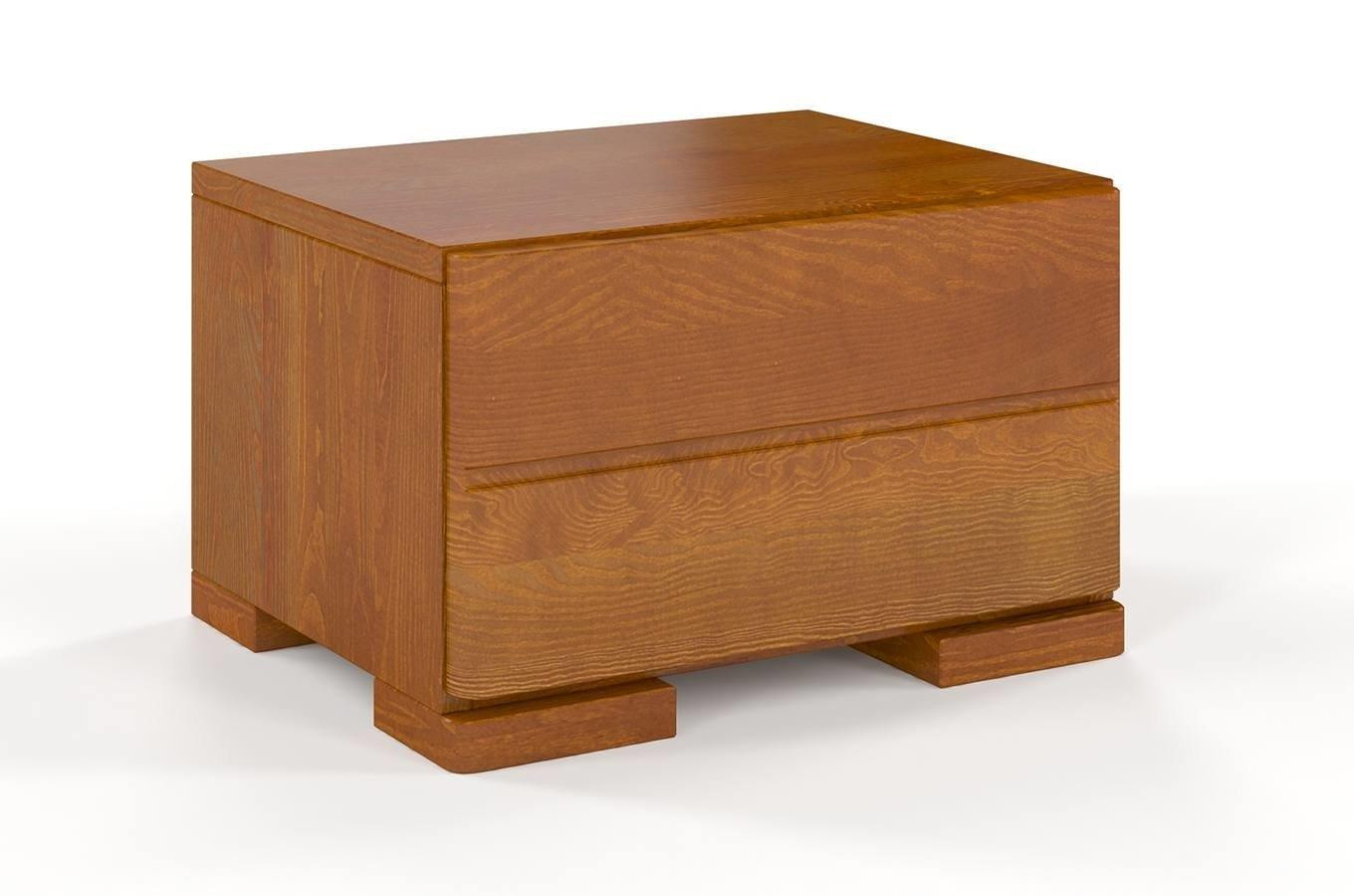 Drewniana szafka nocna sosnowa Visby Sandemo 1S / kolor naturalny