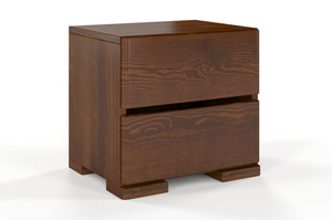 Drewniana szafka nocna sosnowa Visby Sandemo High 2S / kolor biały