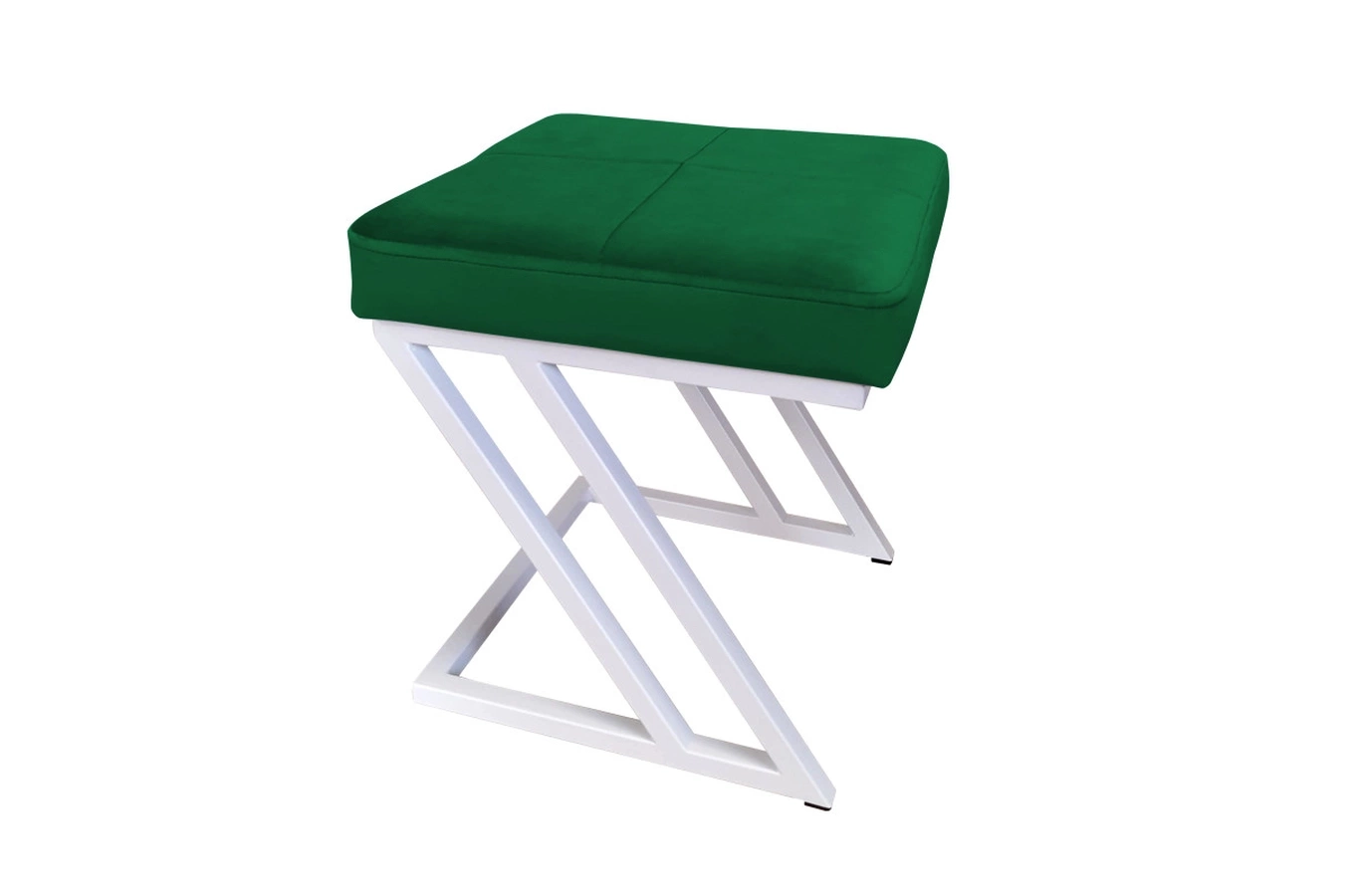 Tapicerowany puf DIZI na metalowych nogach / kolor tkaniny + podstawy do wyboru!