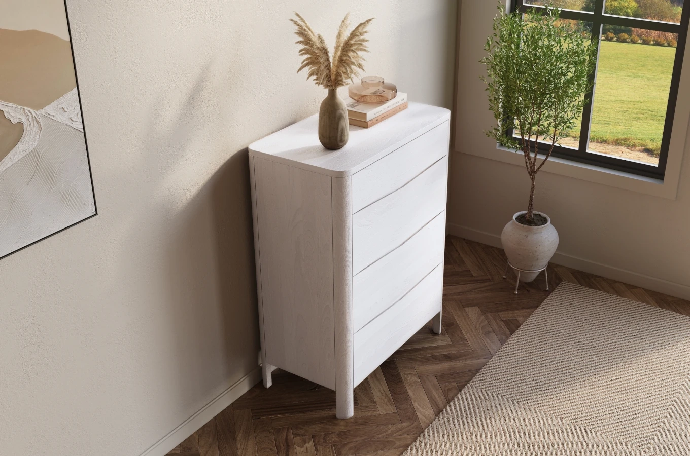 Drewniana komoda bukowa Visby MODENA 80