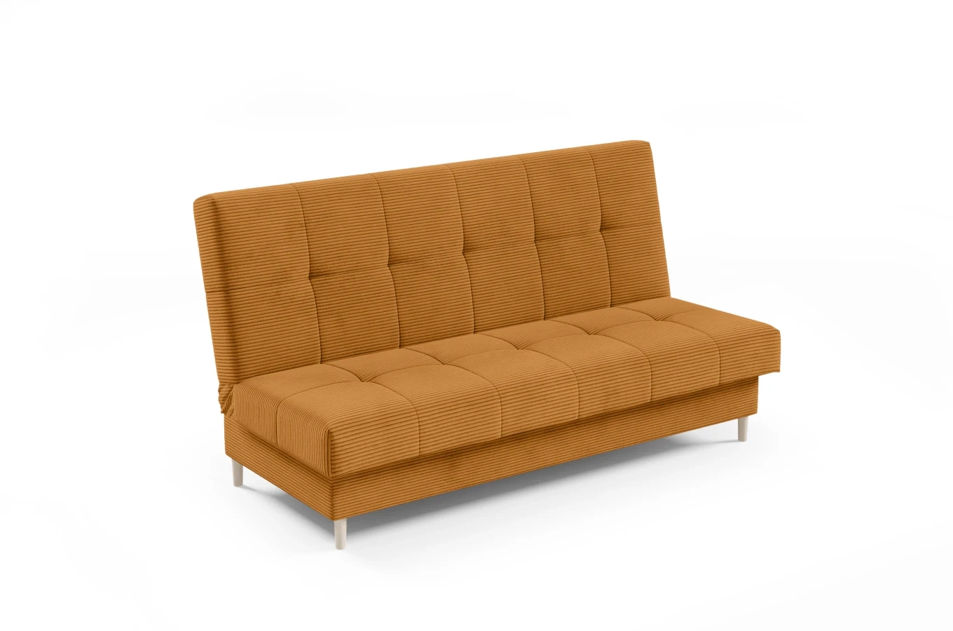 Nowoczesna sofa ABBY w skandynawskim stylu z funkcją spania i pojemnikiem na pościel