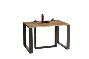 Nowoczesny rozkładany stół BORYS na metalowych nogach 130-330 x 80 cm (dąb craft)
