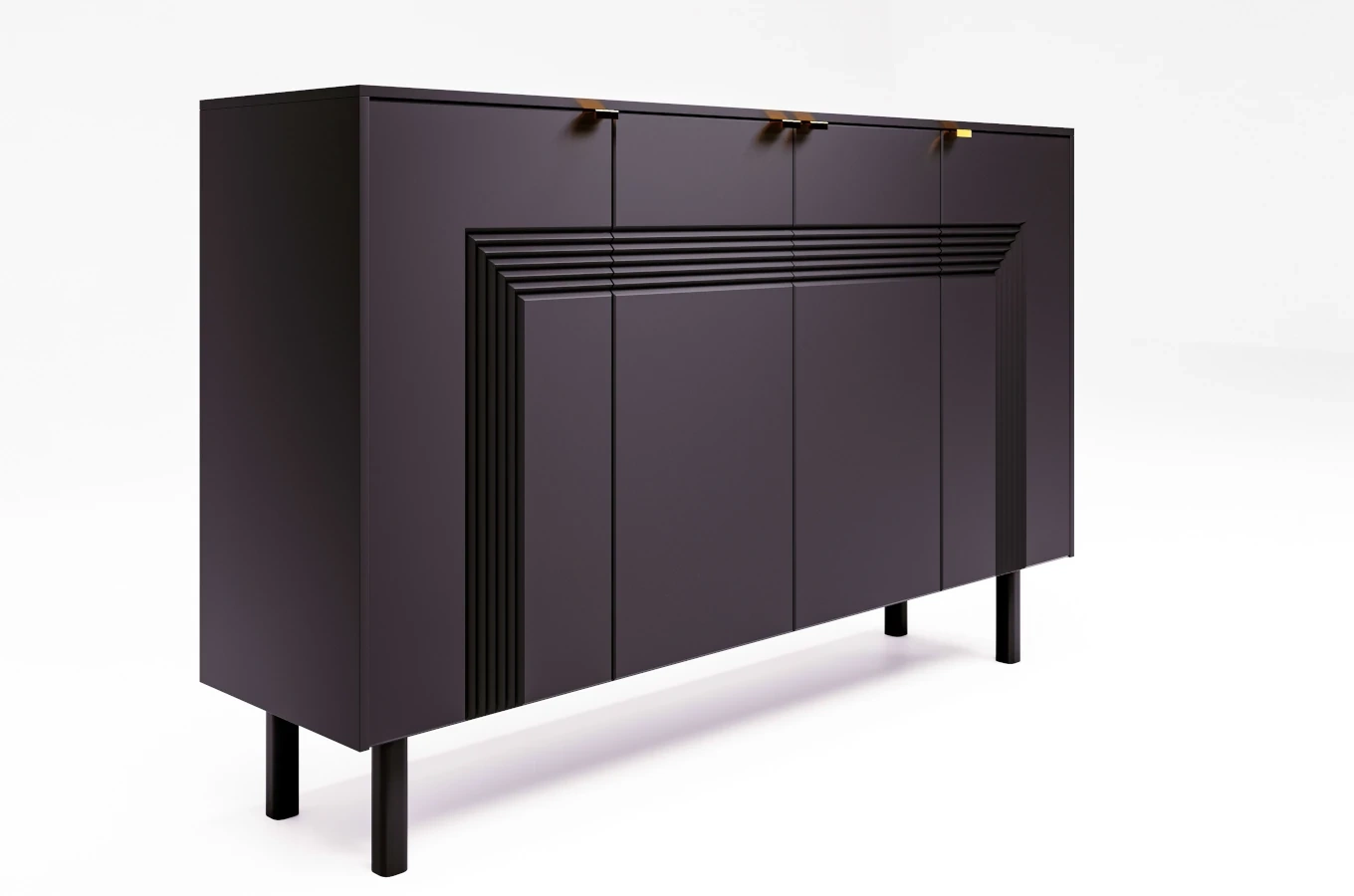 Czarna komoda Dancan YOKO / szer. 156 cm