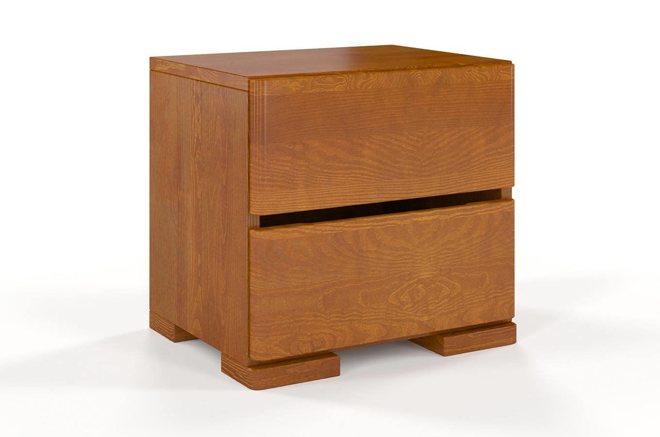 Drewniana szafka nocna sosnowa Visby Sandemo High 2S / szer. 40 cm