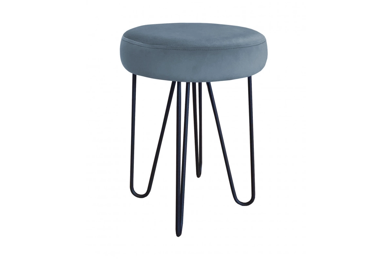 Tapicerowany taboret SECONDO na metalowych nogach / kolor tkaniny + podstawy do wyboru!