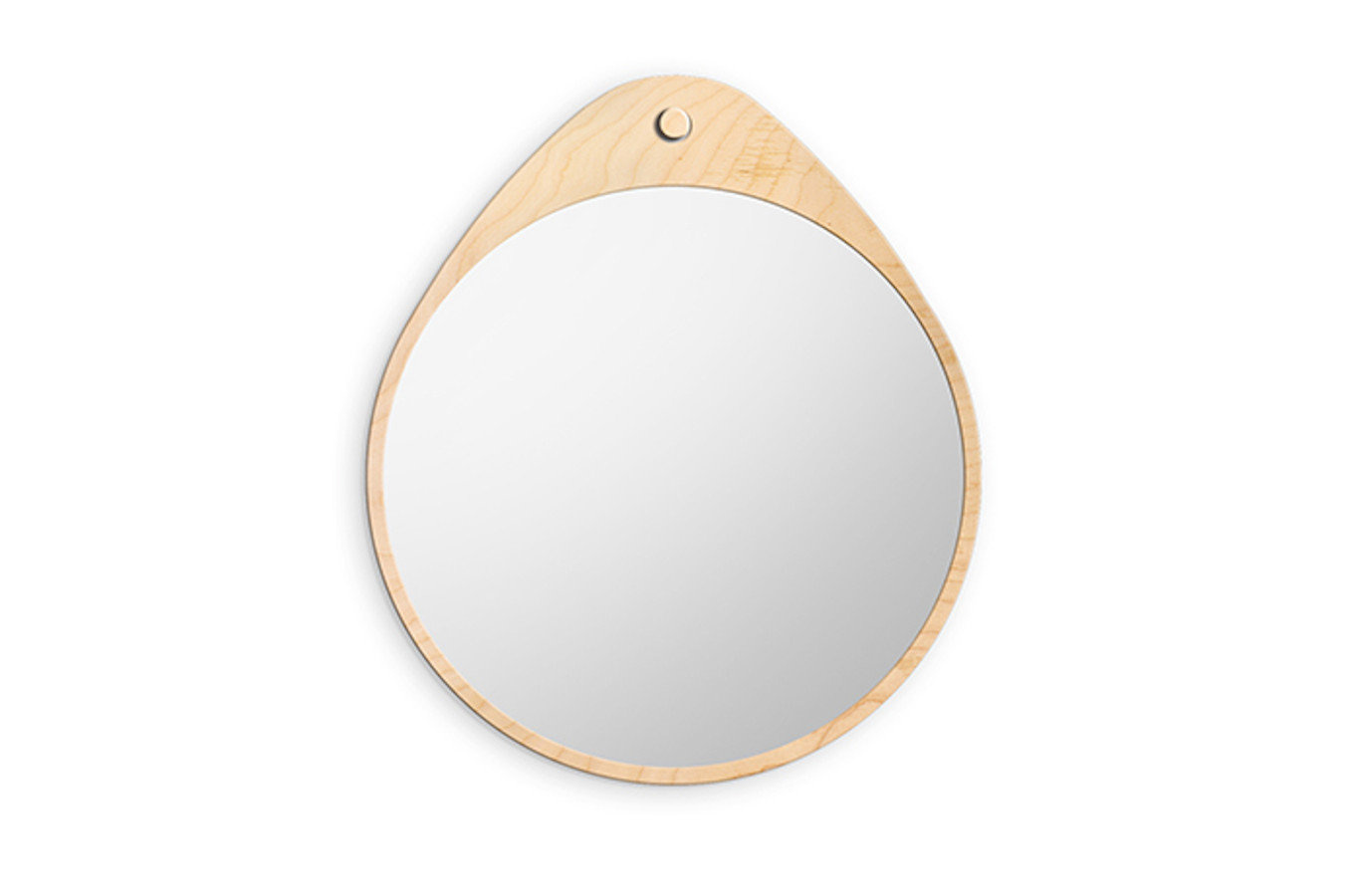 Okrągłe lustro OSLO Natural / rama w kolorze naturalnym