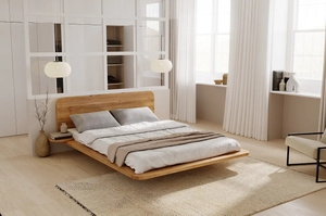 Łóżko lewitujące drewniane dębowe Skandica JAPANDIC