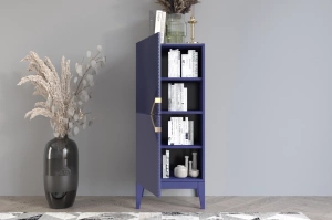 Drewniana komoda Visby DEMI HIGH 2D / kolor granat szlachetny / szer. 50,5 cm