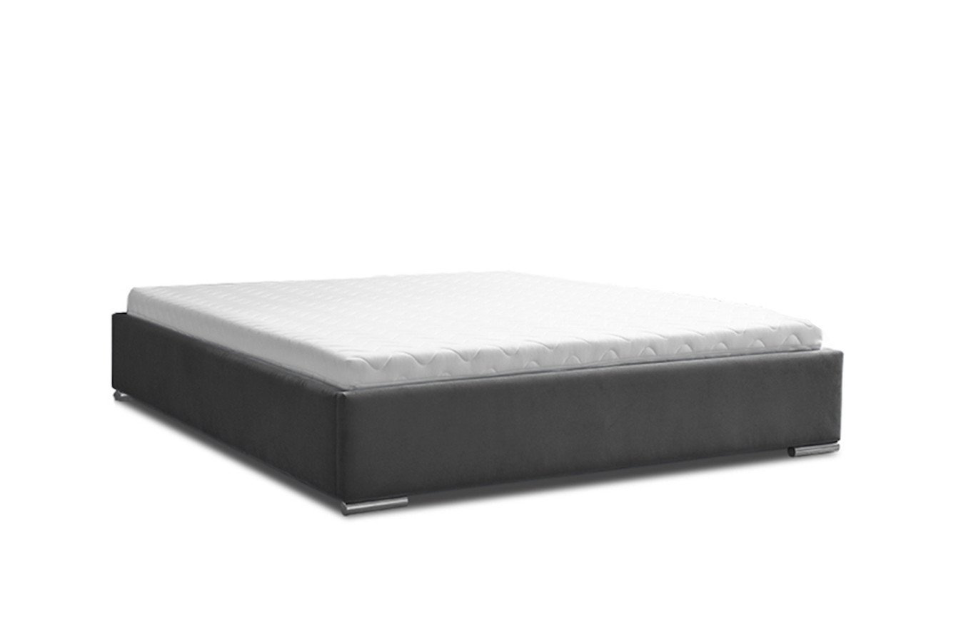 Klasyczne łóżko tapicerowane do sypialni WENER - bez zagłówka