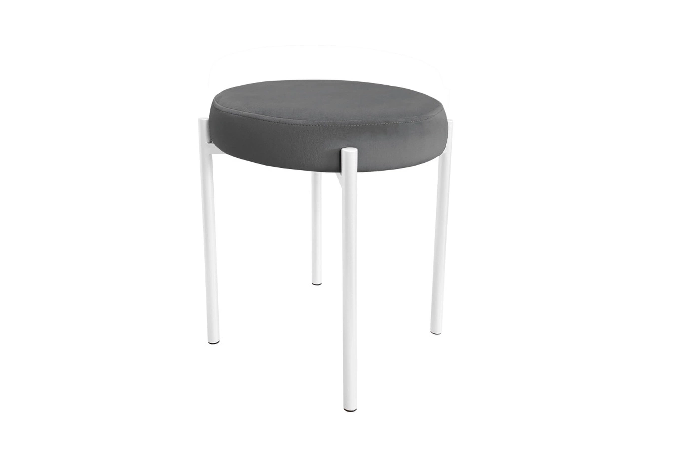 Tapicerowany taboret TERZO na metalowych nogach / kolor tkaniny + podstawy do wyboru!