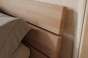 Łóżko drewniane bukowe Visby Sandemo High BC (Skrzynia na pościel)