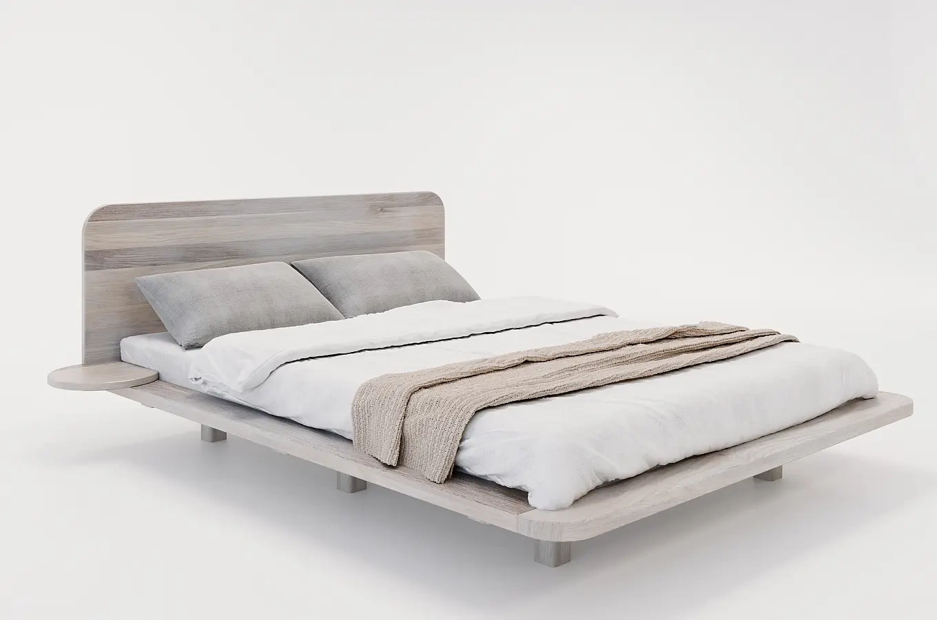 Łóżko lewitujące drewniane dębowe Skandica JAPANDIC