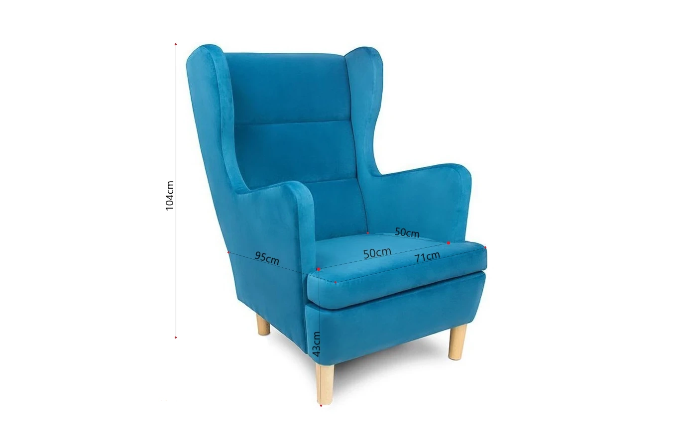 Wysyłka w 48h! Wygodny tapicerowany fotel uszak LARS