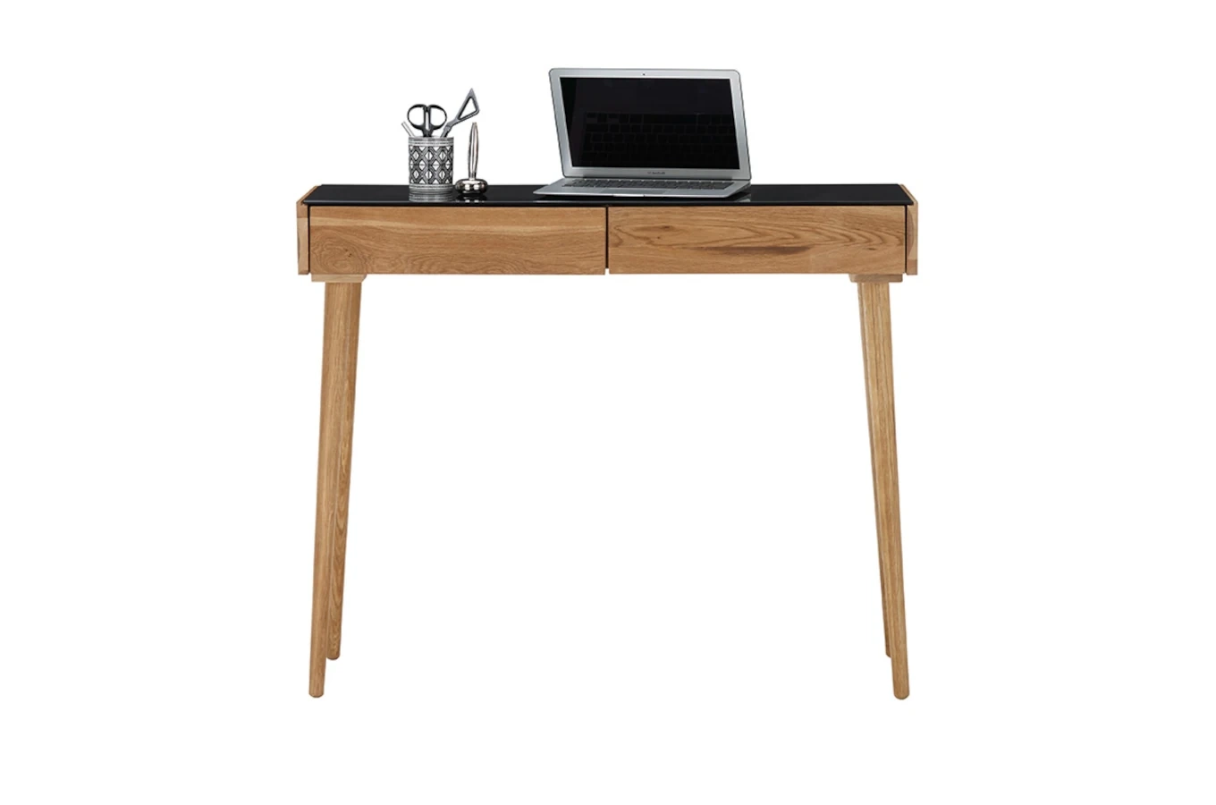 Drewniane biurko - konsola NATA z szufladami / 100x35 cm