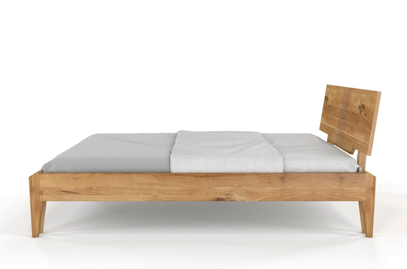 Łóżko drewniane dębowe Visby POZNAŃ / 120x200 cm, lakier naturalny