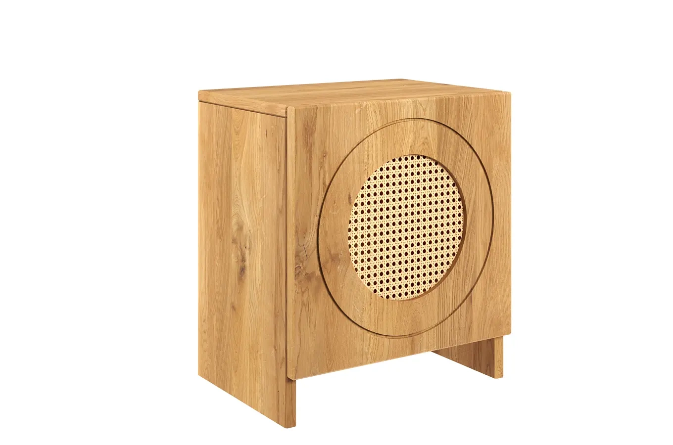 Drewniana szafka nocna dębowa z rattanem Skandica HARMARK