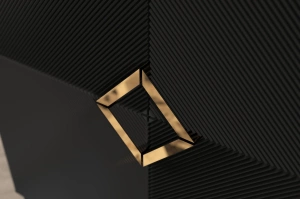 Drewniana komoda Visby DEMI HIGH / kolor czarny / szer. 100 cm