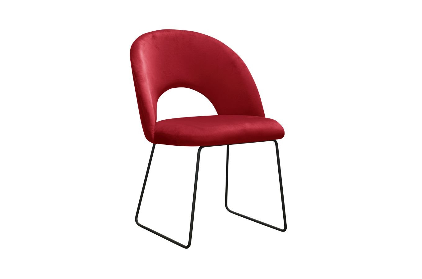 Nowoczesne krzesło tapicerowane GIANA U na metalowych nogach