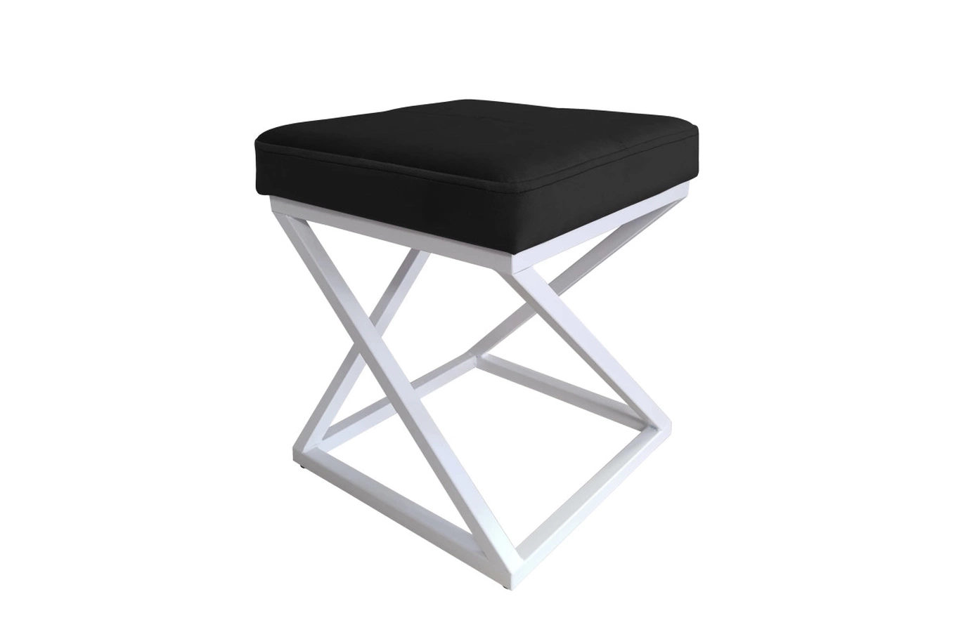 Tapicerowany puf DIXI na metalowych nogach / kolor tkaniny + podstawy do wyboru!