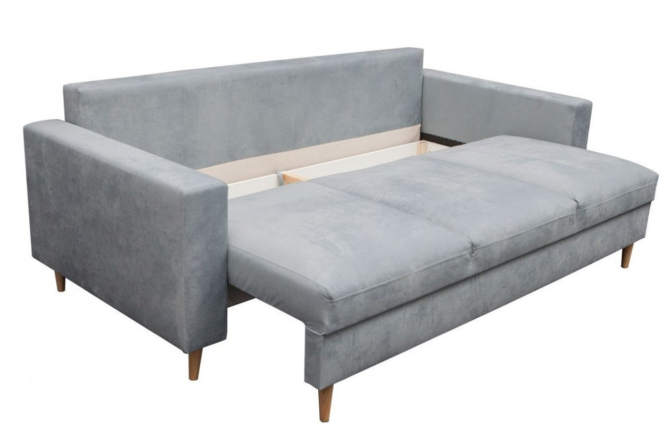 Elegancka rozkładana sofa BOCCA z funkcją spania i pojemnikiem na pościel
