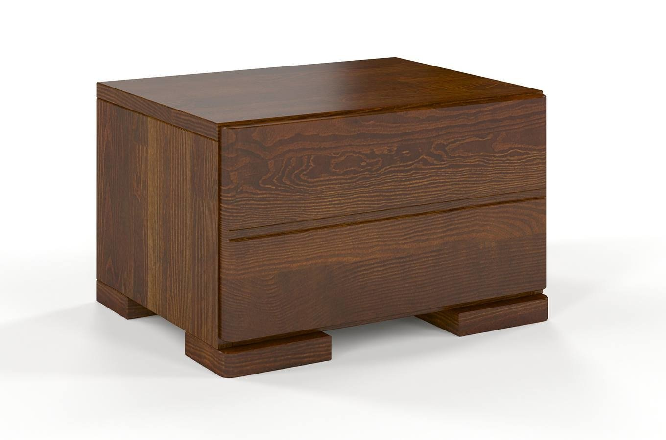 Drewniana szafka nocna sosnowa Visby Sandemo 1S / szer. 40 cm