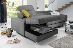 Narożnik KLEOPATRA I z funkcją spania i pojemnikiem na pościel