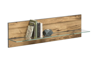 Nowoczesna dębowa półka wisząca TURID / 117.5x36x25 cm