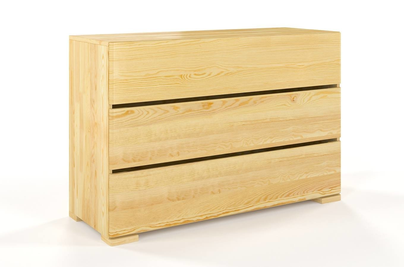 Drewniana komoda sosnowa Visby Sandemo 3S / kolor orzech