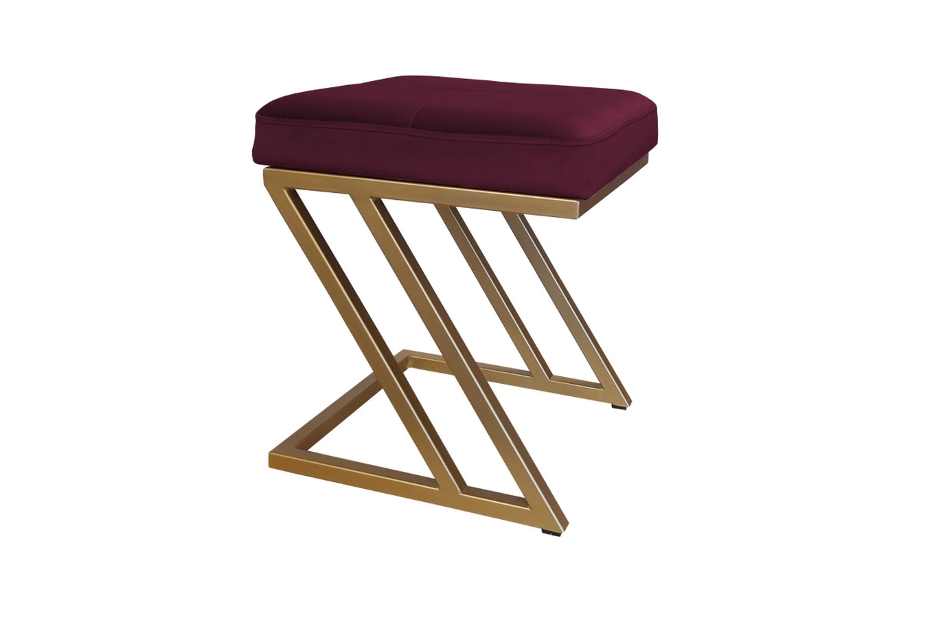 Tapicerowany puf DIZI na metalowych nogach / kolor tkaniny + podstawy do wyboru!