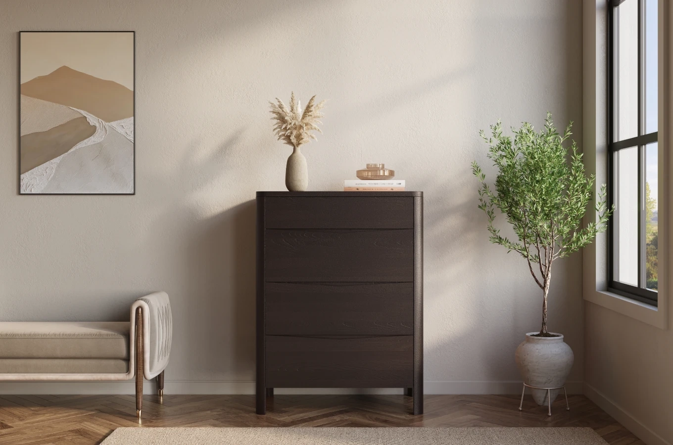 Drewniana komoda bukowa Visby MODENA 80