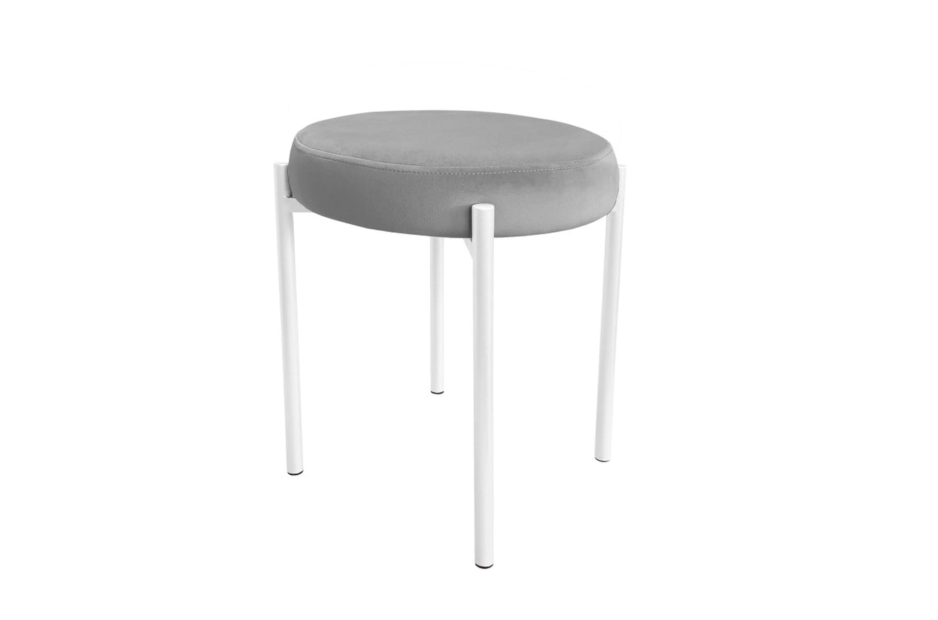 Tapicerowany taboret TERZO na metalowych nogach / kolor tkaniny + podstawy do wyboru!