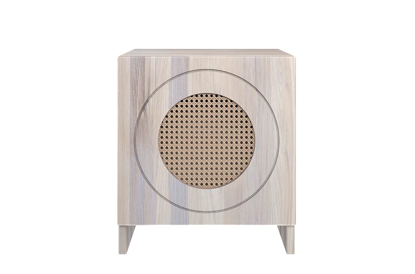 Drewniana szafka nocna dębowa z rattanem Skandica HARMARK