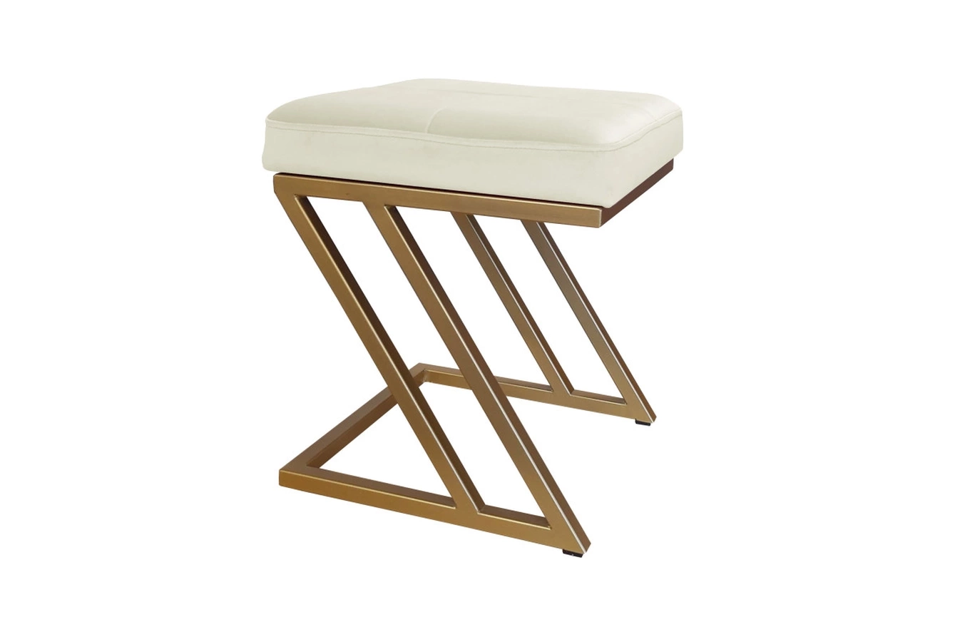 Tapicerowany puf DIZI na metalowych nogach / kolor tkaniny + podstawy do wyboru!