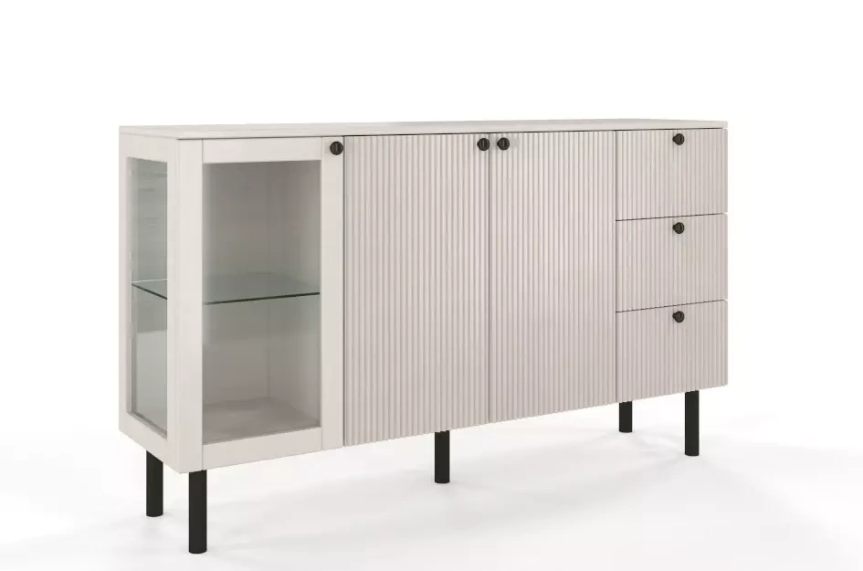 Komoda sosnowa Visby Norvik / szerokość 160 cm / kolor biały