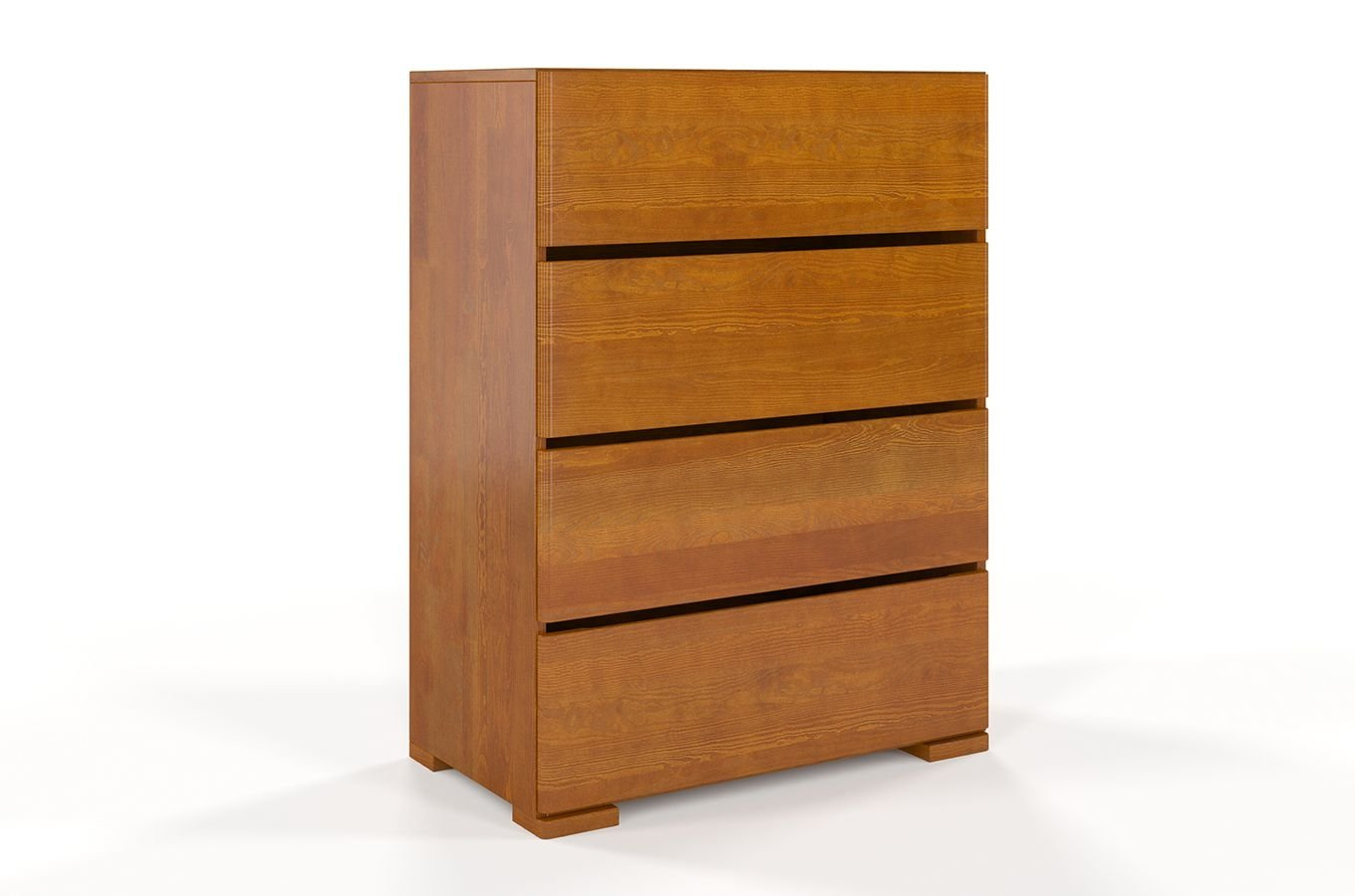 Drewniana komoda sosnowa Visby Sandemo 4S80 / szer. 80 cm, kolor orzech