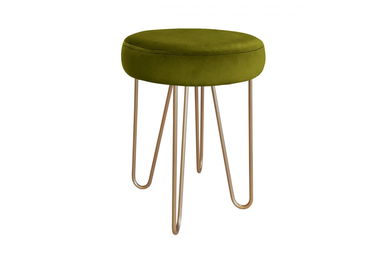 Tapicerowany taboret SECONDO na metalowych nogach / kolor tkaniny + podstawy do wyboru!