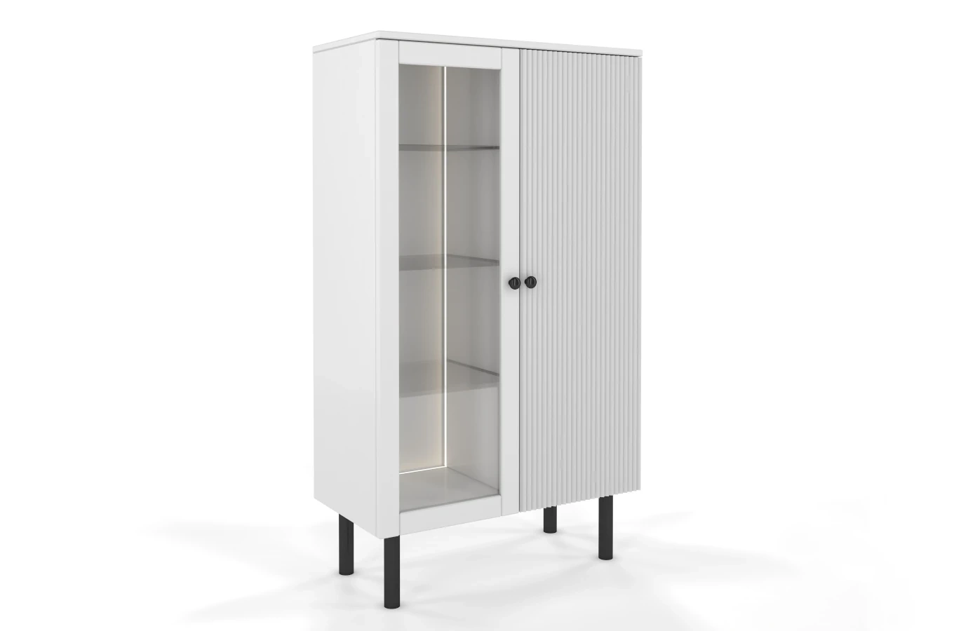 Biała witryna Visby NORVIK High / szer. 80 cm