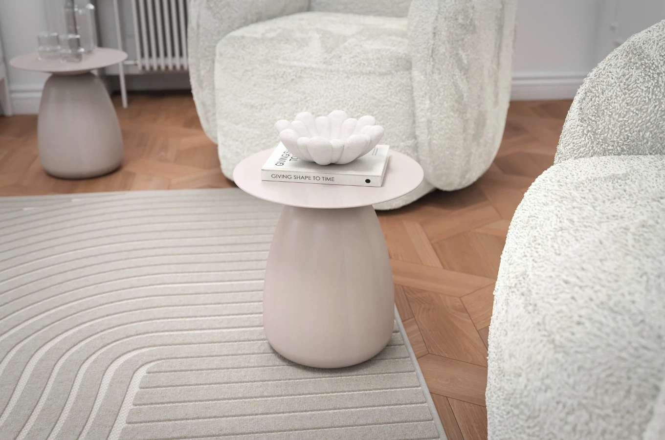 Stolik drewniany Kayani BAOBAB 34 różne kolory, wys. 34 cm