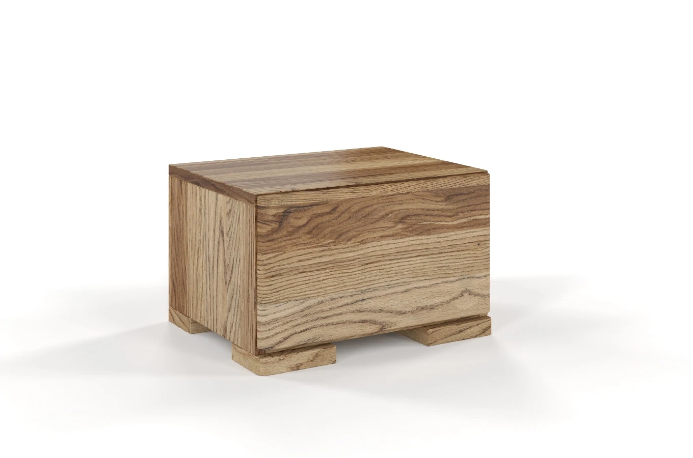 Drewniana szafka nocna dębowa Visby Sandemo 1S / szer. 40 cm