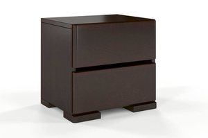 Drewniana szafka nocna sosnowa Visby Sandemo High 2S / kolor palisander